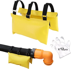 Camper Sewer Hose Weight Bag - Prevents Spills, Secure RV Waste Line, Yellow - Picture 1 of 12