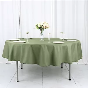 20 Eucalyptus Green 90" ROUND POLYESTER TABLECLOTHS Wedding Catering Restaurant - Picture 1 of 8