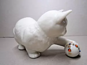 "Lenox China Juwelen USA Katze spielen mit Ball gold beschnitten 4 3/4"" x 2 1/2" - Bild 1 von 8