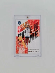 Anthony Edwards Patch Rookie HOOPS 2020-21 RISE N SHINE RC MEMORABILIA #RNS-AED - Picture 1 of 2