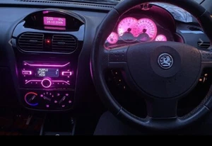 Fits Corsa C Tigra B Combo van Meriva 11pc PINK LED dash conversion kit - Picture 1 of 2