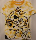 SCOOBY-DO WOMEN'S T-SHIRT, WHITE/OLD GOLD TIE DIE, SIZE SMALL, 4J0SDJ0129