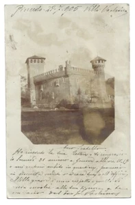 Cartolina antica: RARA - CASTELLO DI PINEROLO, 1905 VILLA - Imagen 1 de 1