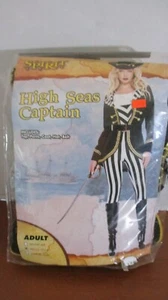 SPIRIT~HIGH SEAS CAPTAIN Halloween Costume~Adult Medium~New in Bag - Picture 1 of 7