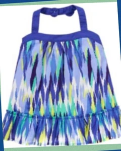 NWT 5 Gymboree “SPARKLE SAFARI” Cotton Sleeveless Blue Green HALTER SHIRT TOP - Picture 1 of 1