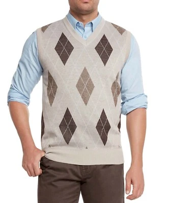 True Rock Men's Argyle and Solid V-Neck Fashion Sweater Vest NEW - Image 1 of 2