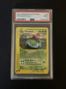 2002 Pokémon Expedition Base Set Venusaur Holo Rare Ereader PSA 9 Mint 30/165 - Picture 1 of 2