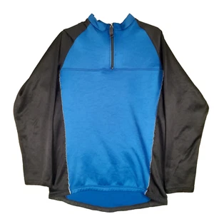 TCM Cycling Jersey Size Large Blue / Black Pullover 1/4 Zip - Picture 1 of 8