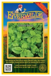 1 Oz Lemon Balm Herb Seeds - Everwilde Farms Mylar Seed Packet - Picture 1 of 3
