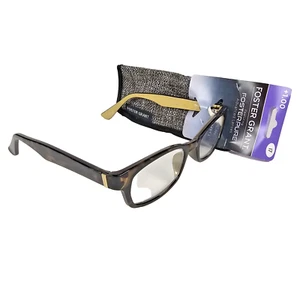 +1.00 Foster Grant Charriya Gold Tortoise Reading Glasses TG0517 GLDTOR Pure - Picture 1 of 6