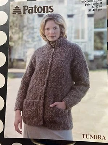Vintage Patons Tundria Ladies Jacket Knitting Pattern PBN 02658 - Picture 1 of 2