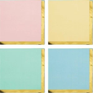 Pastel Party Supplies Beverage Napkins 16 Pack Tableware Birthday Baby Shower - Picture 1 of 1