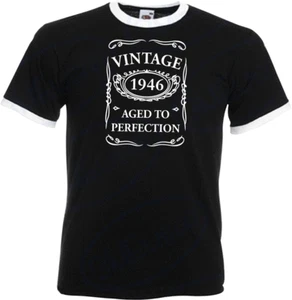 79º Cumpleaños Regalos Regalos Año 1946 Hombre Timbre Camiseta Vintage Envejecida a Nueva - Imagen 1 de 2