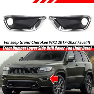 Pair Front Bumper Lower Side Grill Deflector For Jeep Grand Cherokee WK2 2017-22 - Foto 1 di 5