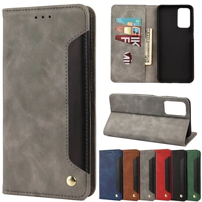 Retro Leather Card Wallet Case Stand Cover for Samsung A12 A32 A52 A13 A53 5G - Image 1 of 4