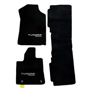 Alfombrillas negras genuinas para camioneta Toyota Tundra Limited doble cabina 3 piezas - Imagen 1 de 3