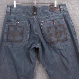 Coogi Jeans Mens 36 Relaxed Fit Straight Vintage Y2K Dark Wash Blue Cotton - Picture 1 of 12