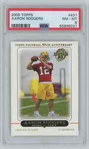 2005 Topps 50th Anniversary Aaron Rodgers Rookie PSA 8 Packers #431 C31