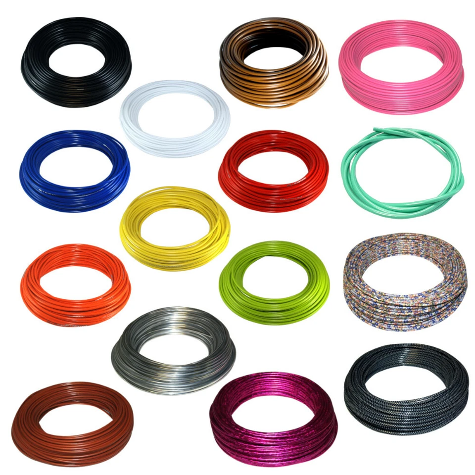 CARCASA EXTERIOR CABLE FRENO TEFLÓN BICICLETA COLORES 5mm MTB CARRETERA VINTAGE PTFE Foto 1 de 1