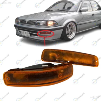BUMPER CORNER LIGHTS LAMP FRONT LAMP ASSY PAIR FOR TOYOTA COROLLA TWINCAM AE92 - Image 1 of 4