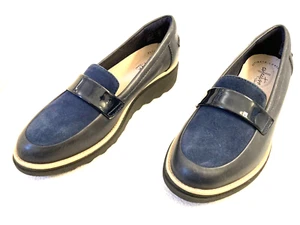 Clarks Collection, Sharon Gracie, dunkelblauer Leder/Wildleder Loafer, Gr. 5,5M, neu ohne Karton - Bild 1 von 12