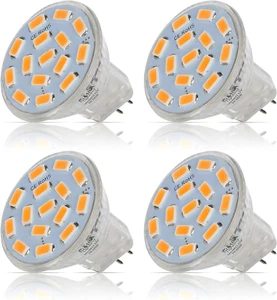 3W LED MR11 Bulb GU4 Base, 3000K Warm White, Pack of 4 Energy Saving, 12V AC/DC - Picture 1 of 12