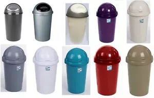 LARGE 50L BULLET BIN RUBBISH WASTE BINS & DUSTBIN KITCHEN HOME OFFICE MADE IN UK - Picture 1 of 11