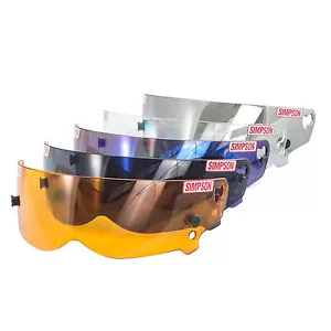 Simpson Visiera di ricambio per casco/coperchio bandito - tutti i colori - corsa/corsa - Foto 1 di 6