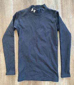 UNDER ARMOUR Cold Gear Black L/S Compression Base Layer Shirt~YLG~Youth Large - Picture 1 of 4