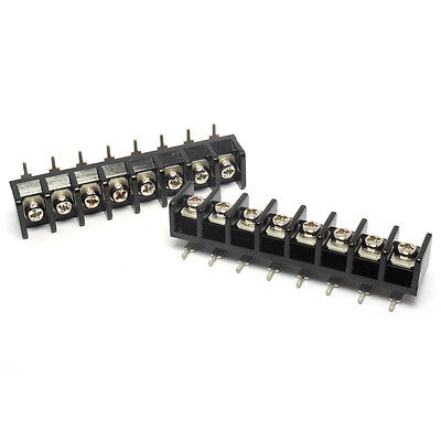 8-Position Right Angle PCB Mount Single Row Barrier Strip Terminal Block  • 2.06$