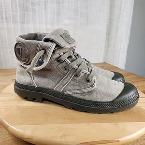 Palladium Pallabrouse Baggy Stiefel Herren Größe 9,5 High Tops gewaschenes Canvas LESEN - Bild 1 von 15