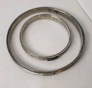 Vintage 4" & 6” Boye Metal Spring Tension Cork Lined USA Made Embroidery Hoops - Picture 1 of 10