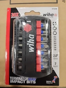 WIHA 70298 Terminator Blue Impact Bits, 2" lang, 7-teiliges Set - Bild 1 von 2