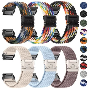 Für Garmin Fenix E 8 7 6 5 Pro Forerunner 965 Nylon Braided Armband Watch Strap - Bild 1 von 33