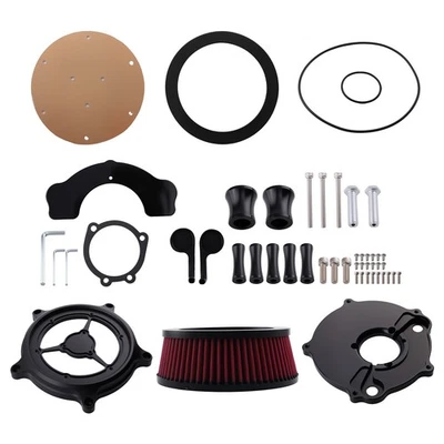 High Flow Air Cleaner for Harley XL Sportster 1200 883 2004-Up Red Aluminum - Image 1 of 4