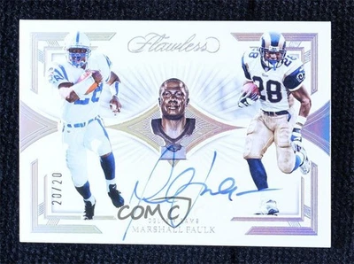 2023 Panini Flawless Career Progressions Silver /20 Marshall Faulk Auto HOF - Image 1 of 2
