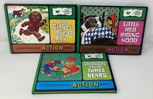 3 Book Set Child Guidance Action Books Goldilocks 3 Bears Red Riding Ginger - Picture 1 of 15