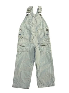 Genuine Kids OshKosh Overalls 3T Blue Gray Cotton Utility Pockets Toddler Boys - Picture 1 of 7