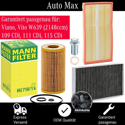 MBMAX.DE Filterset Inspektionspaket MERCEDES VIANO VITO W639 | 109 111 115 CDi | 2148 ccm