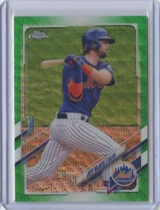 2021 Topps Chrome Jeff McNeil #214 Green Wave Refractor /99 - Picture 1 of 2