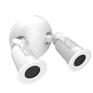 COMMERCIAL ELECTRIC Twin-Head White Outdoor Flood Light Outdoor Security Light - Picture 1 of 4