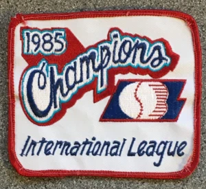 1985 SYRACUSE CHIEFS IL CHAMPS MINOR LEAGUE BASEBALL GAME USED JERSEY PATCH RARE - Picture 1 of 2