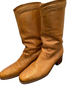 Authentic Men's Vintage Leather Dingo Boots Baron Collection Spain Round Toe 10B - Picture 1 of 15