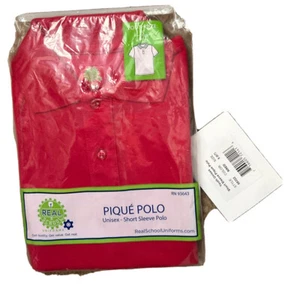 Real School Uniforms Youth Polo, Red, Small - Picture 1 of 1