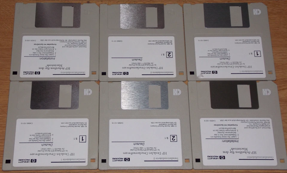 Druckertreiber HP DeskJet 870C MAC ab OS 7.1 2x 3 Disketten Printer Driver V9.1 - Bild 1 von 1