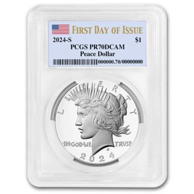 2024-S Proof Silver Peace Dollar PR-70 PCGS (First Day of Issue) - Image 1 of 4