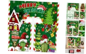 3 Pcs Christmas Kitchen Curtains Window Curtains and Valance Set Xmas - Picture 1 of 7