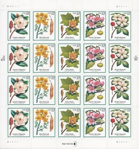 Flowering Trees Mint Sheet of 20 Stamps, Scott #3193-97, MNH, Free Shipping! - Picture 1 of 1