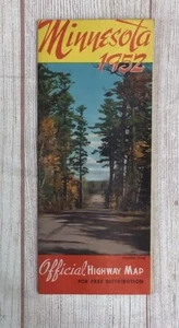1952 Minnesota Official Highway Map VINTAGE - Picture 1 of 4