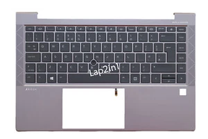 New For HP ZFirefly 14 G8 Palmrest Upper Cover UK Backlit Keyboard M44366-031 - Picture 1 of 4